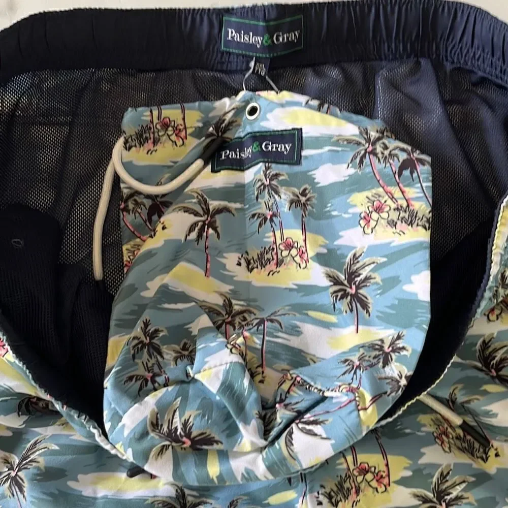 NWT Paisley & Gray Swim Trunks Sz. XXL